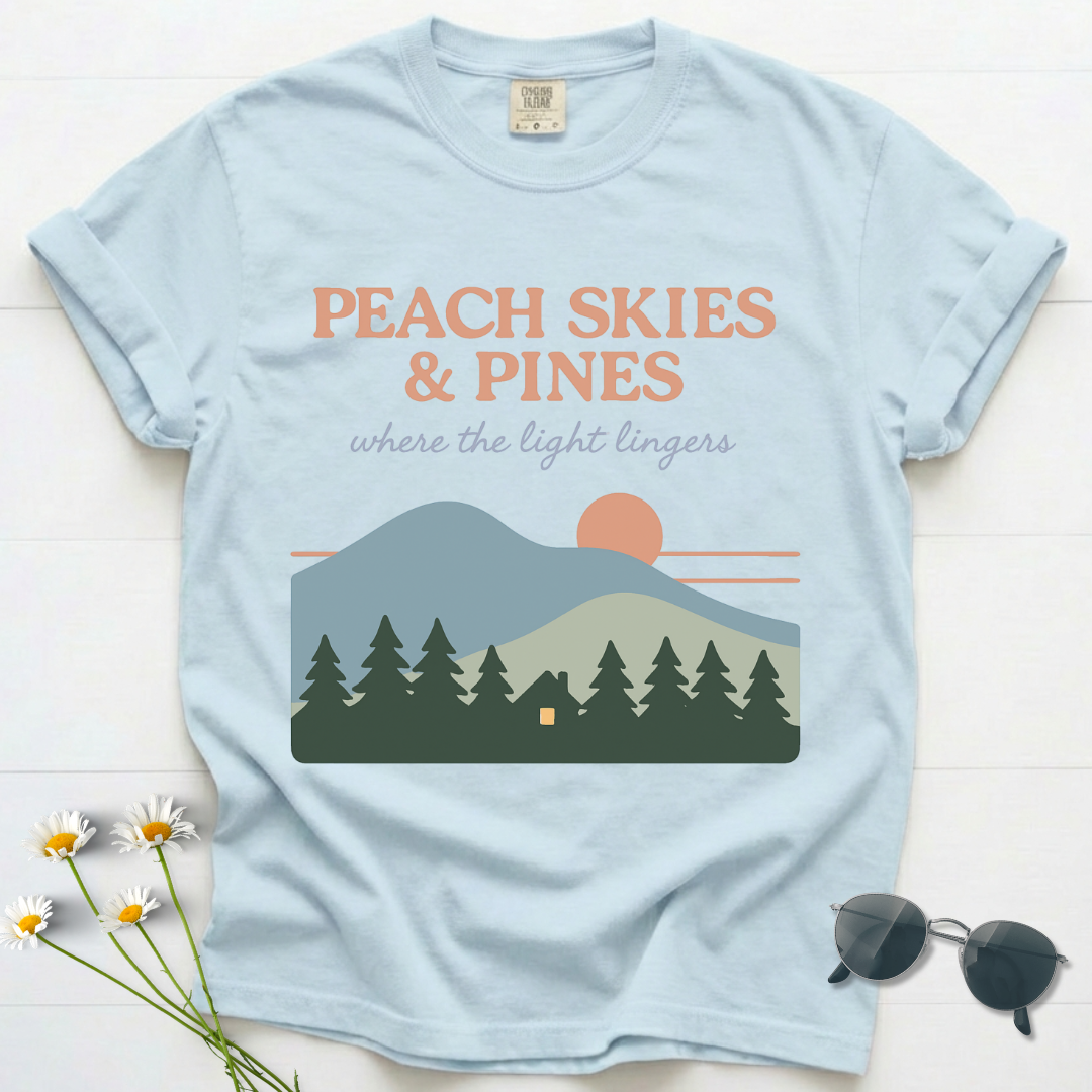 Peach Skies & Pines T-Shirt