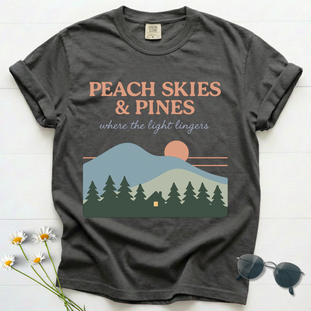 Peach Skies & Pines T-Shirt